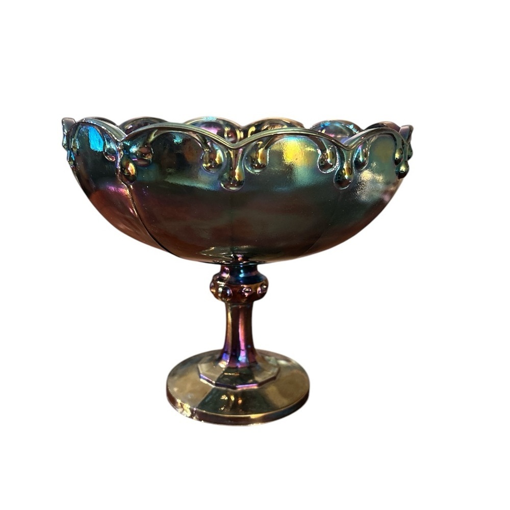 Iridescent Carnival Glass 2892 Garland Bowl Indiana Glass Co